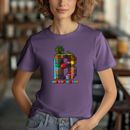 Boss Of Blocks VIBRANT Logo Tee | Family + Life Blocks | Minecraft-Inspired Unisex T-Shirts