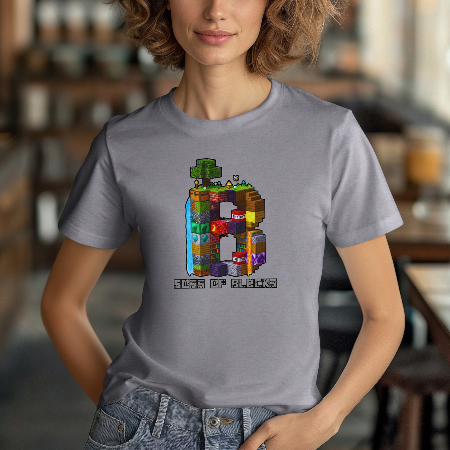 Boss Of Blocks CLASSIC Logo Tee | Family + Life Blocks | Minecraft-Inspired Unisex T-Shirts