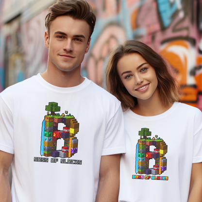 Boss Of Blocks VIBRANT Logo Tee | Family + Life Blocks | Minecraft-Inspired Unisex T-Shirts