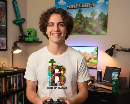 Boss Of Blocks CLASSIC Logo Tee | Family + Life Blocks | Minecraft-Inspired Unisex T-Shirts