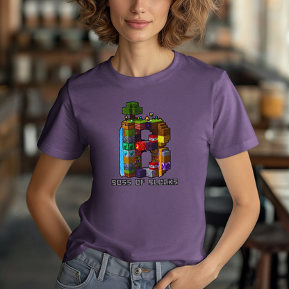 Boss Of Blocks CLASSIC Logo Tee | Family + Life Blocks | Minecraft-Inspired Unisex T-Shirts