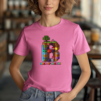 Boss Of Blocks VIBRANT Logo Tee | Family + Life Blocks | Minecraft-Inspired Unisex T-Shirts
