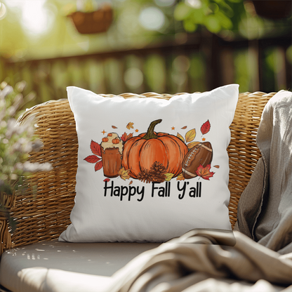 Happy Fall Y'all | Outdoor Pillow