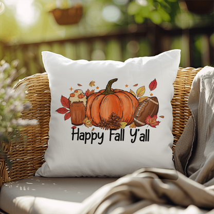 Happy Fall Y'all | Outdoor Pillow