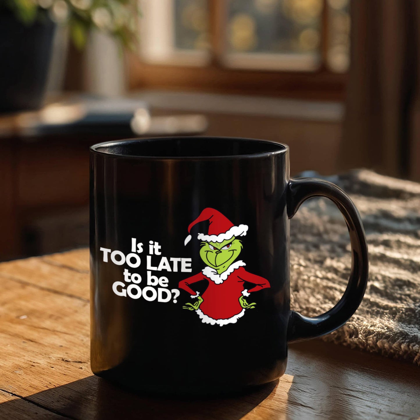 Is It Too Late | Black Ceramic Mug