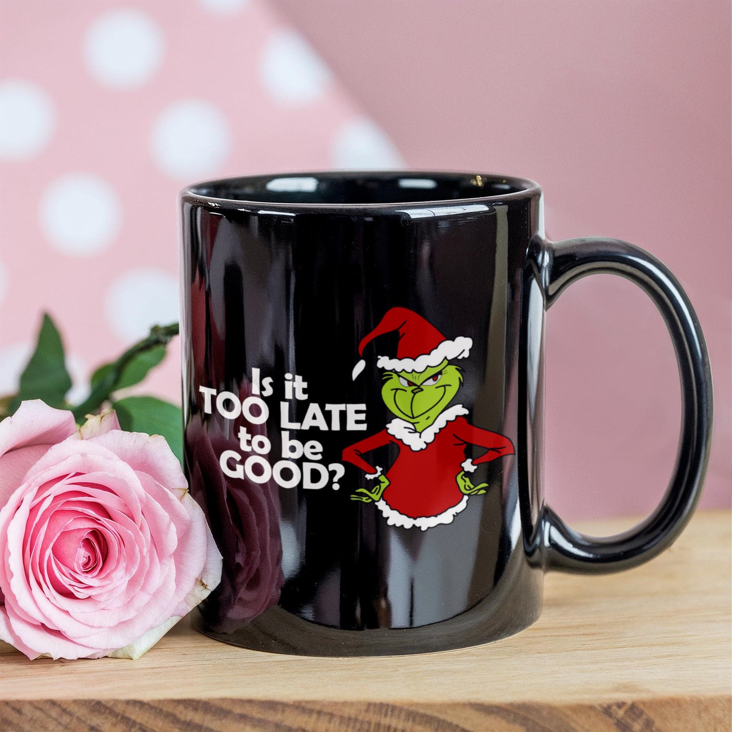 Is It Too Late | Black Ceramic Mug