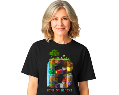 Boss Of Blocks VIBRANT Logo Tee | Family + Life Blocks | Minecraft-Inspired Unisex T-Shirts