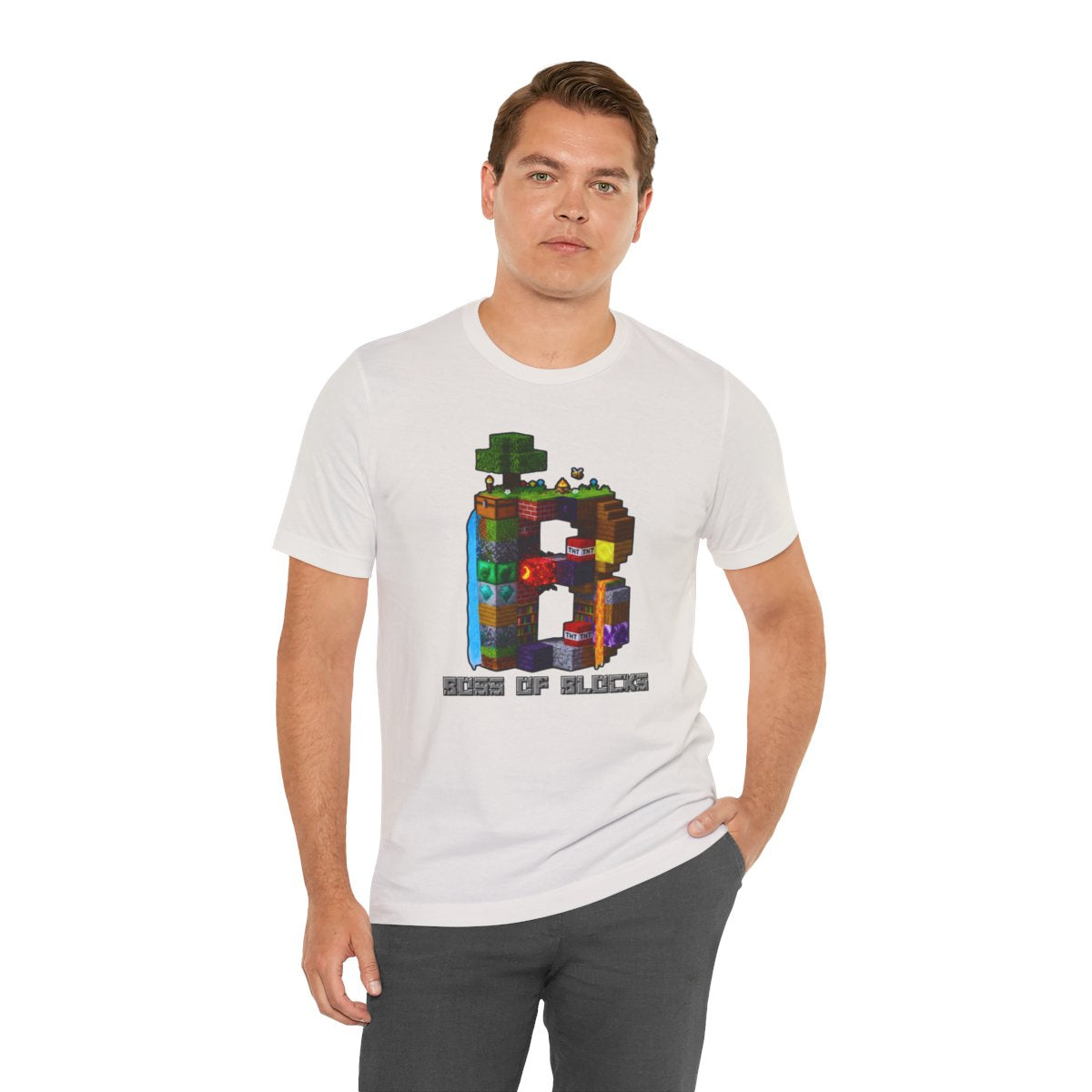 Boss Of Blocks CLASSIC Logo Tee | Family + Life Blocks | Minecraft-Inspired Unisex T-Shirts
